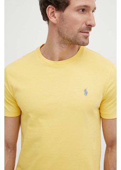 Polo Ralph Lauren t-shirt bawełniany kolor żółty ze sklepu ANSWEAR.com w kategorii T-shirty męskie - zdjęcie 171330325