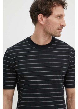 Sisley t-shirt bawełniany męski kolor czarny wzorzysty ze sklepu ANSWEAR.com w kategorii T-shirty męskie - zdjęcie 171330438