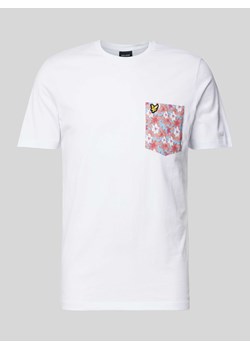T-shirt z kieszenią na piersi z kwiatowym wzorem ze sklepu Peek&Cloppenburg  w kategorii T-shirty męskie - zdjęcie 171330837