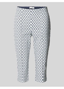 Spodnie capri ze wzorem na całej powierzchni i elastycznym pasem ze sklepu Peek&Cloppenburg  w kategorii Spodnie damskie - zdjęcie 171330899