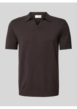 Koszulka polo o kroju slim fit z dekoltem w serek model ‘TELLER’ ze sklepu Peek&Cloppenburg  w kategorii T-shirty męskie - zdjęcie 171331218