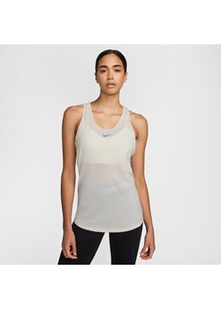 Damska wełniana koszulka bez rękawów do biegania Dri-FIT Nike Swift - Biel ze sklepu Nike poland w kategorii Bluzki damskie - zdjęcie 171331517
