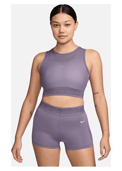 Damska siateczkowa koszulka bez rękawów Nike Pro - Fiolet ze sklepu Nike poland w kategorii Biustonosze - zdjęcie 171331519