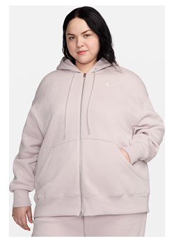 Damska bluza o kroju oversize z kapturem i zamkiem na całej długości Nike Sportswear Phoenix Fleece (duże rozmiary) - Fiolet ze sklepu Nike poland w kategorii Bluzy damskie - zdjęcie 171331525