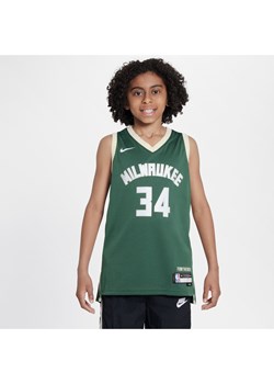 Koszulka dla dużych dzieci Nike NBA Swingman Milwaukee Bucks 2023/24 Icon Edition - Zieleń ze sklepu Nike poland w kategorii T-shirty chłopięce - zdjęcie 171331635