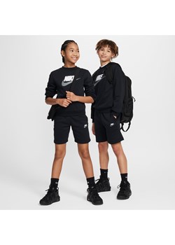 Dres ze spodenkami dla dużych dzieci Nike Sportswear Club Fleece - Czerń ze sklepu Nike poland w kategorii Dresy chłopięce - zdjęcie 171331638