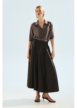 H & M - Powlekana spódnica trapezowa - Zielony ze sklepu H&M w kategorii Spódnice - zdjęcie 171337049