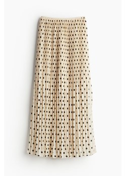 H & M - Plisowana spódnica szyfonowa - Beżowy ze sklepu H&M w kategorii Spódnice - zdjęcie 171337138