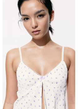 H & M - Piżama z topem na ramiączkach i szortami - Biały ze sklepu H&M w kategorii Piżamy damskie - zdjęcie 171337156