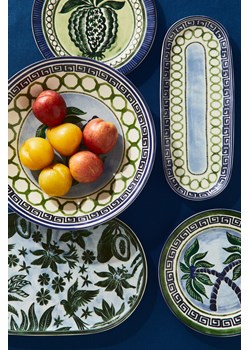 H & M - Porcelanowy talerz średniej wielkości - Niebieski ze sklepu H&M w kategorii Talerze - zdjęcie 171337197