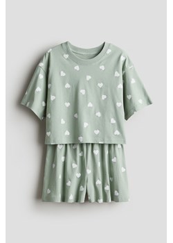 H & M - Piżama z bawełnianego dżerseju - Zielony ze sklepu H&M w kategorii Piżamy dziecięce - zdjęcie 171337277