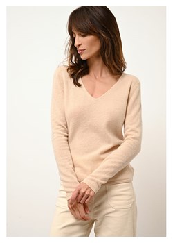 Just Cashmere Kaszmirowy sweter &quot;Joan&quot; w kolorze beżowym ze sklepu Limango Polska w kategorii Swetry damskie - zdjęcie 171338126