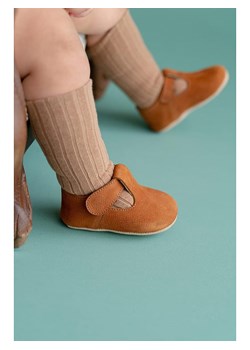 First Step Skórzane buty w kolorze brązowym do raczkowania ze sklepu Limango Polska w kategorii Buciki niemowlęce - zdjęcie 171338415