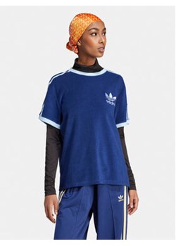 adidas T-Shirt 3-Stripes IR7465 Granatowy Loose Fit ze sklepu MODIVO w kategorii Bluzki damskie - zdjęcie 171342098