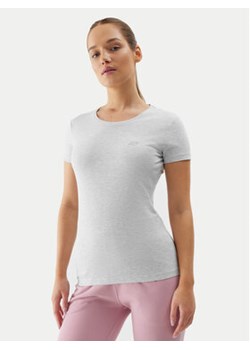 4F T-Shirt 4FWSS24TTSHF1161 Szary Slim Fit ze sklepu MODIVO w kategorii Bluzki damskie - zdjęcie 171342588