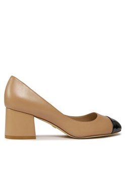 Stuart Weitzman Półbuty Flareblock 60 Pump SG858 Beżowy ze sklepu MODIVO w kategorii Czółenka - zdjęcie 171343888