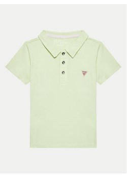 Guess Polo N2GP03 KAPY0 Zielony Regular Fit ze sklepu MODIVO w kategorii T-shirty chłopięce - zdjęcie 171343937
