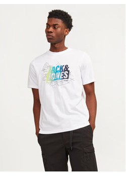 Jack&Jones T-Shirt Map 12257908 Biały Regular Fit ze sklepu MODIVO w kategorii T-shirty męskie - zdjęcie 171344699