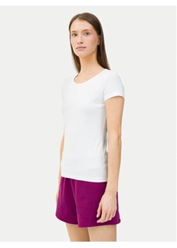 4F T-Shirt 4FWSS24TTSHF1161 Biały Slim Fit ze sklepu MODIVO w kategorii Bluzki damskie - zdjęcie 171344799