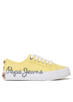 Tenisówki Pepe Jeans Ottis Log G PGS30577 Fresh Yellow 022 ze sklepu eobuwie.pl w kategorii Trampki dziecięce - zdjęcie 171346355