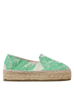 Espadryle Manebi Cotton Jaquard Double Sole Espadrilles G 4.8 D0 Green Plams On Crema ze sklepu eobuwie.pl w kategorii Espadryle damskie - zdjęcie 171347956