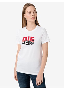 Diesel Clothes Koszulka w kolorze białym ze sklepu Limango Polska w kategorii Bluzki damskie - zdjęcie 171347976