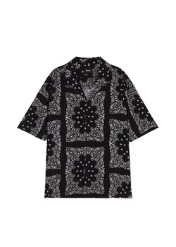 Cropp - Czarna koszula z krótkim rękawem - czarny ze sklepu Cropp w kategorii Koszule męskie - zdjęcie 171350468