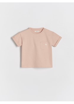 Reserved - T-shirt z kieszonką - różowy ze sklepu Reserved w kategorii Kaftaniki i bluzki - zdjęcie 171350719
