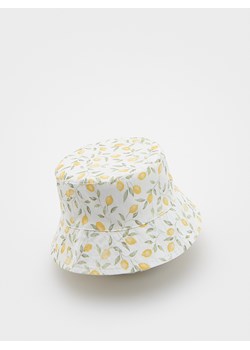 Reserved - Kapelusz bucket hat w cytryny - złamana biel ze sklepu Reserved w kategorii Czapki dziecięce - zdjęcie 171350876