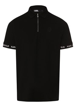 KARL LAGERFELD Męska koszulka polo Mężczyźni Bawełna czarny jednolity ze sklepu vangraaf w kategorii T-shirty męskie - zdjęcie 171351036