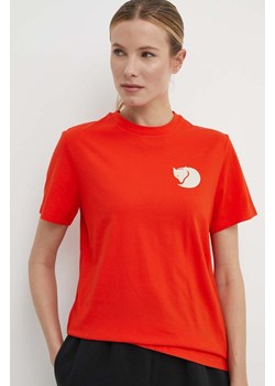 Fjallraven t-shirt Walk With Nature damski kolor pomarańczowy F14600171 ze sklepu ANSWEAR.com w kategorii Bluzki damskie - zdjęcie 171352939