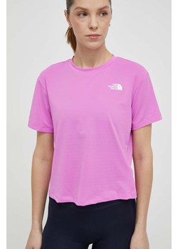 The North Face t-shirt sportowy Flex Circuit kolor różowy NF0A87JVQIX1 ze sklepu ANSWEAR.com w kategorii Bluzki damskie - zdjęcie 171352957
