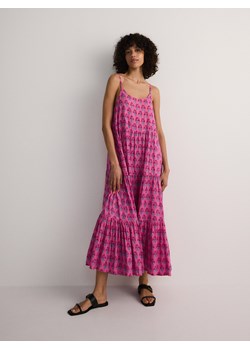 Reserved - Bawełniana sukienka w kwiaty - wielobarwny ze sklepu Reserved w kategorii Sukienki - zdjęcie 171353118