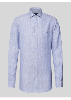 Koszula lniana o kroju Slim Fit z wzorem w paski ze sklepu Peek&Cloppenburg  w kategorii Koszule męskie - zdjęcie 171353966
