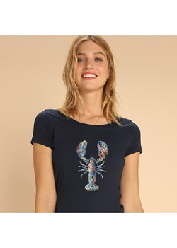 WOOOP Koszulka &quot;Floral lobster&quot; w kolorze granatowym ze sklepu Limango Polska w kategorii Bluzki damskie - zdjęcie 171354289