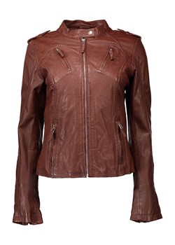 Caminari Skórzana kurtka w kolorze brązowym ze sklepu Limango Polska w kategorii Kurtki damskie - zdjęcie 171354687