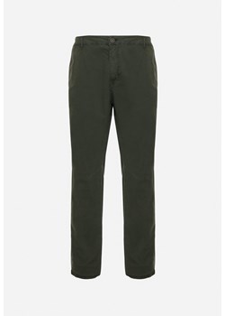 Ciemnozielone Bawełniane Spodnie Regular z Kieszeniami Anrodea ze sklepu Born2be Odzież w kategorii Spodnie męskie - zdjęcie 171354709