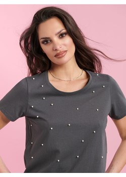 Sinsay - Koszulka bawełniana - szary ze sklepu Sinsay w kategorii Bluzki damskie - zdjęcie 171356959