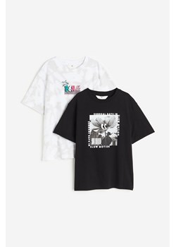 H & M - T-shirt z bawełnianego dżerseju 2-pak - Biały ze sklepu H&M w kategorii T-shirty chłopięce - zdjęcie 171359479