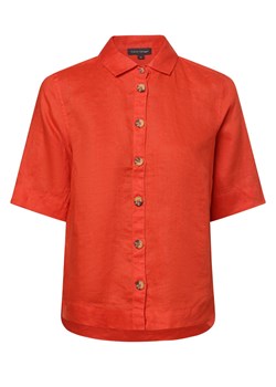 Franco Callegari Damska bluzka lniana Kobiety len pomarańczowy jednolity ze sklepu vangraaf w kategorii Koszule damskie - zdjęcie 171361227