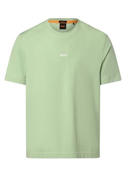 BOSS Orange T-shirt męski Mężczyźni Bawełna seledynowy jednolity ze sklepu vangraaf w kategorii T-shirty męskie - zdjęcie 171361229