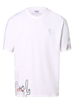 Finshley & Harding London Koszulka męska - Freddie Mężczyźni Bawełna biały nadruk ze sklepu vangraaf w kategorii T-shirty męskie - zdjęcie 171361275