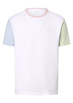 Finshley & Harding London Koszulka męska Mężczyźni Bawełna biały jednolity ze sklepu vangraaf w kategorii T-shirty męskie - zdjęcie 171361276
