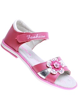 Ciemno różowe sandały dziewczęce z kwiatkiem /G5-2 16014 T186/ ze sklepu Pantofelek24.pl w kategorii Sandały dziecięce - zdjęcie 171362029