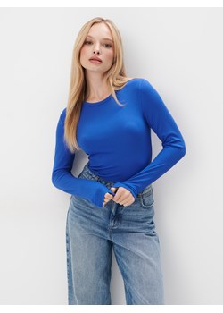 Mohito - Prążkowana kobaltowa bluzka - niebieski ze sklepu Mohito w kategorii Bluzki damskie - zdjęcie 171362776