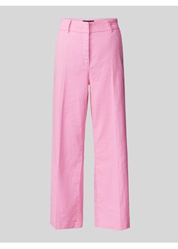 Lniane spodnie o kroju regular fit w kant model ‘CALIFORNIA’ ze sklepu Peek&Cloppenburg  w kategorii Spodnie damskie - zdjęcie 171364208