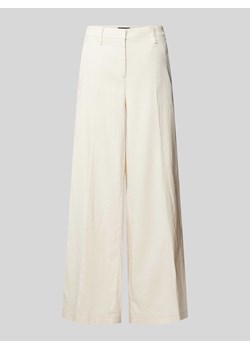 Spodnie lniane z szeroką nogawką w kant model ‘ALVA’ ze sklepu Peek&Cloppenburg  w kategorii Spodnie damskie - zdjęcie 171364209
