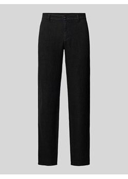 Spodnie lniane o kroju regular fit w jednolitym kolorze model ‘LOU’ ze sklepu Peek&Cloppenburg  w kategorii Spodnie męskie - zdjęcie 171364289