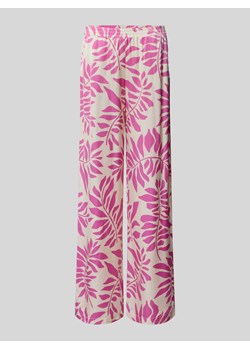 Luźne spodnie z wiskozy ze wzorem na całej powierzchni ze sklepu Peek&Cloppenburg  w kategorii Spodnie damskie - zdjęcie 171364338
