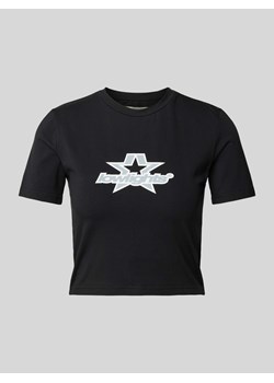 T-shirt krótki z nadrukiem z logo model ‘SUPERSTAR’ ze sklepu Peek&Cloppenburg  w kategorii Bluzki damskie - zdjęcie 171364566